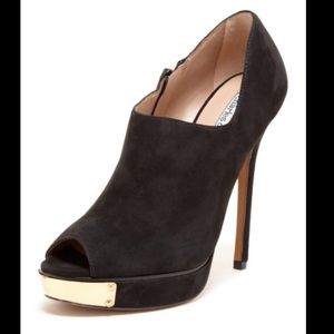 Charles David “Defiant” Black Suede Ankle Bootie